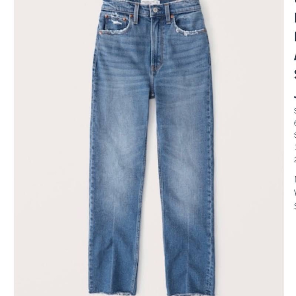 Abercrombie ultra high rise ankle straight